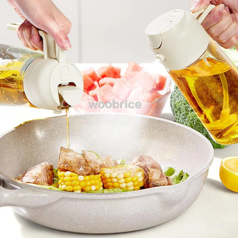 2in1 Kitchen Spray Oil Dispenser Oil Sprayer Polisher Or Only Brush Spray for Air Fryer Salad Grilling Roasting Cooking Kitchen - Image 3