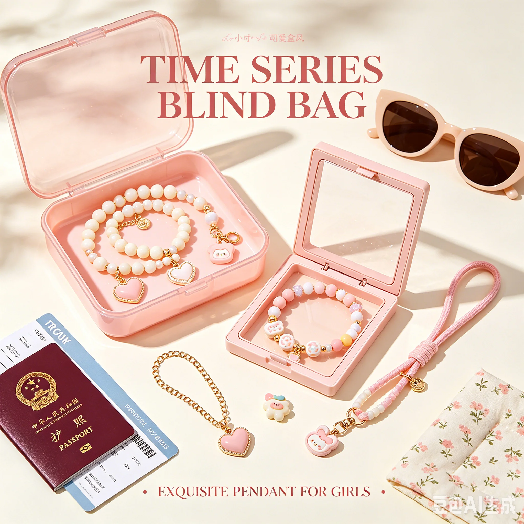 New Baby Three Love Chain Time Series Blind Bag Phone Pendant Bracelet And Exquisite Pendant For Girls' Daily Travel Accessories - Image 2